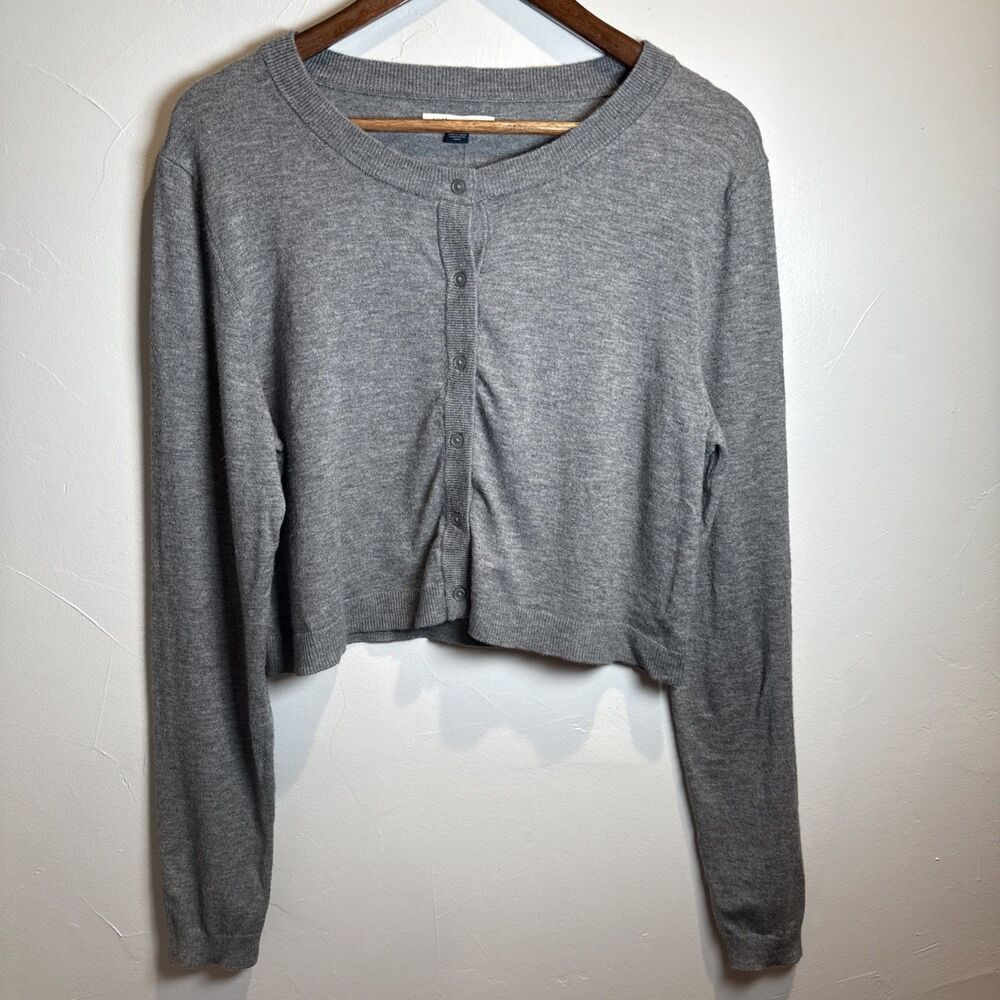 American Eagle Gray Cropped Sweater Women's Size Large NWT
